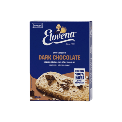 Elovena Kiks med Mørk Chokolade