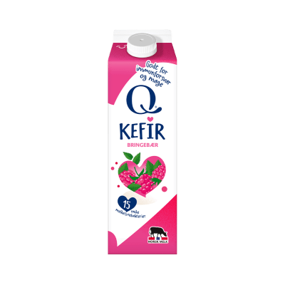 Q Kefir Bringebær