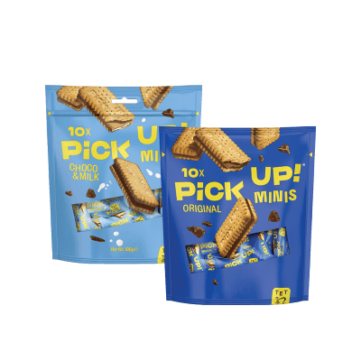 PiCK UP! Mini's Original eller PiCK UP! Mini's Choco & Milk