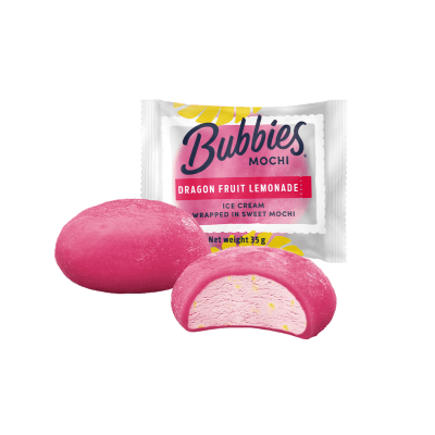 Bubbies Mochi Dragon Fruit Lemonade 35g