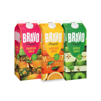 Bravo Apelsin, Äpple eller Tropisk, 2L