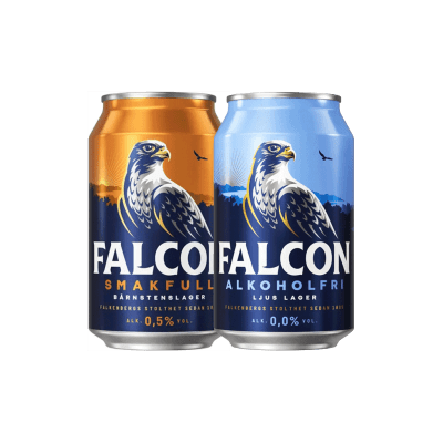 Falcon 0,0 % eller Falcon Smakfull 0,5 % 33 cl