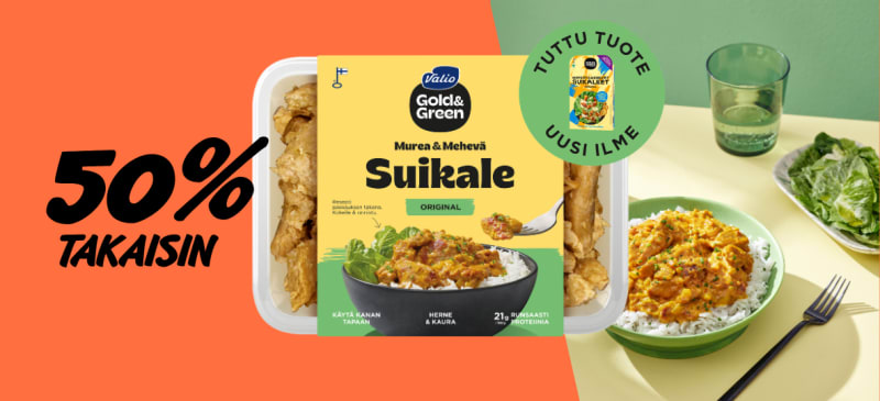 50 % takaisin - Valio Gold&Green Suikale Original 240g