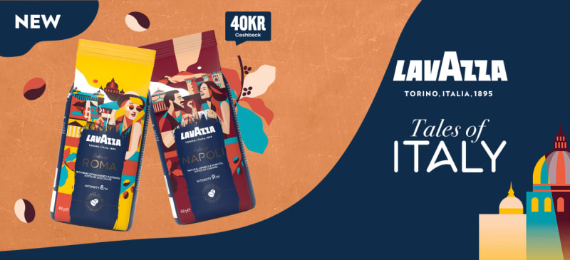 40 kr cashback - Gäller vid köp av Lavazza hela bönor, 450 - 1000 g